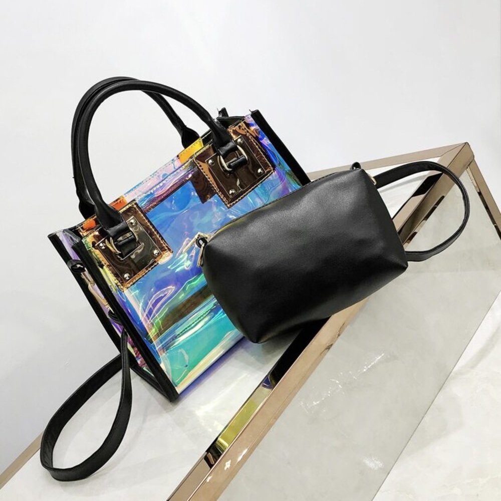 See-thru Multicolor Holographic Purse Brand New